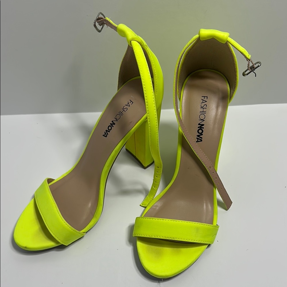 Fashion Nova Neon Yellow Women's Heels
